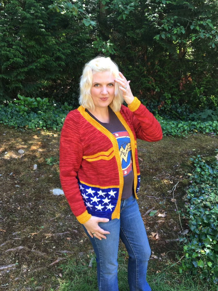 wonder woman cardigan front