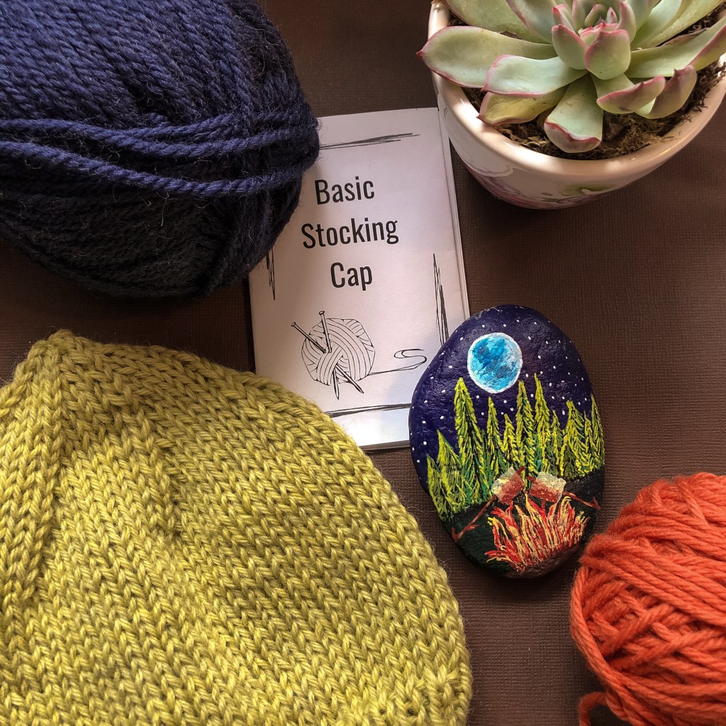 basic stocking cap with pattern square