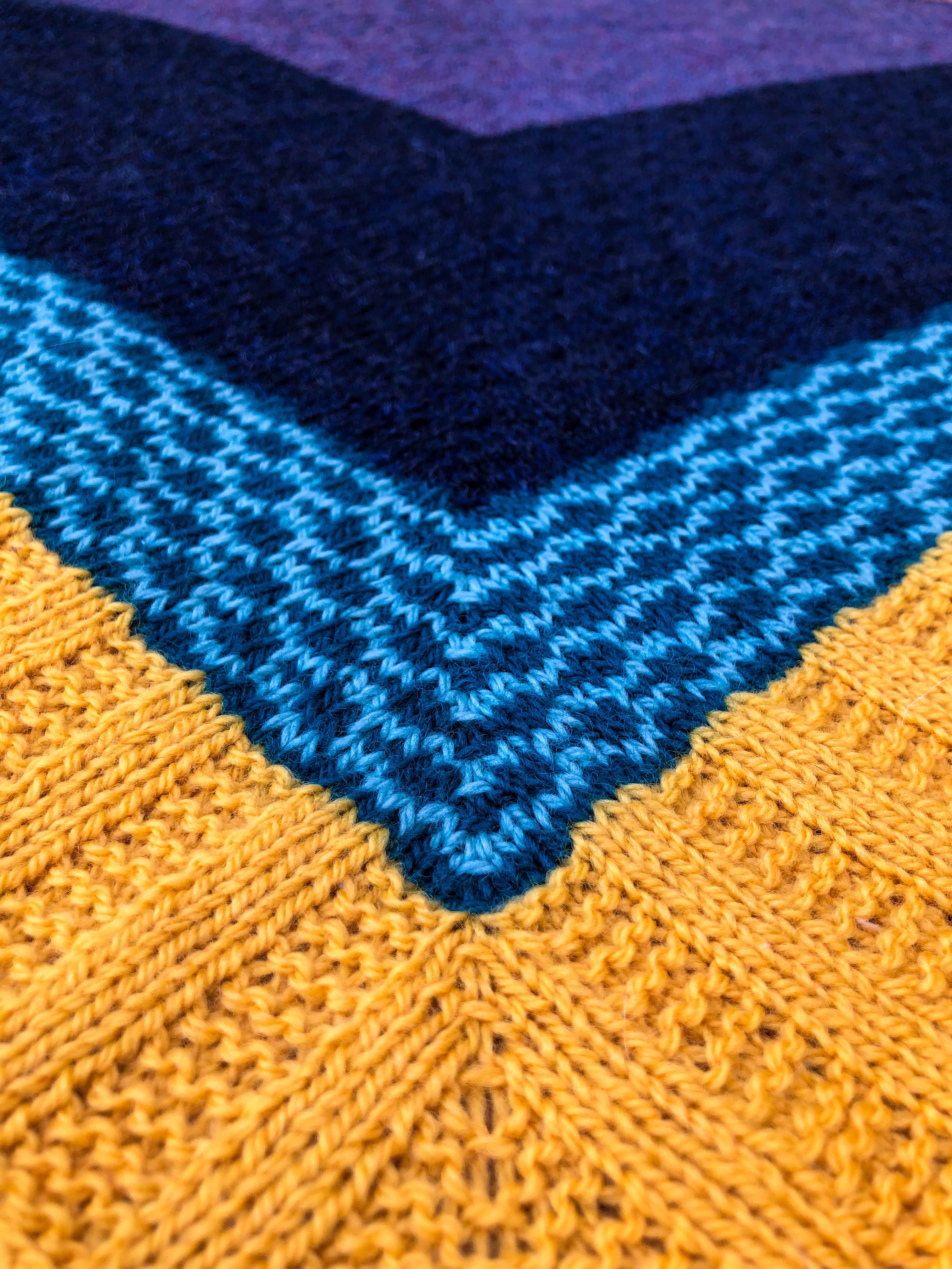 Playtime shawl close up