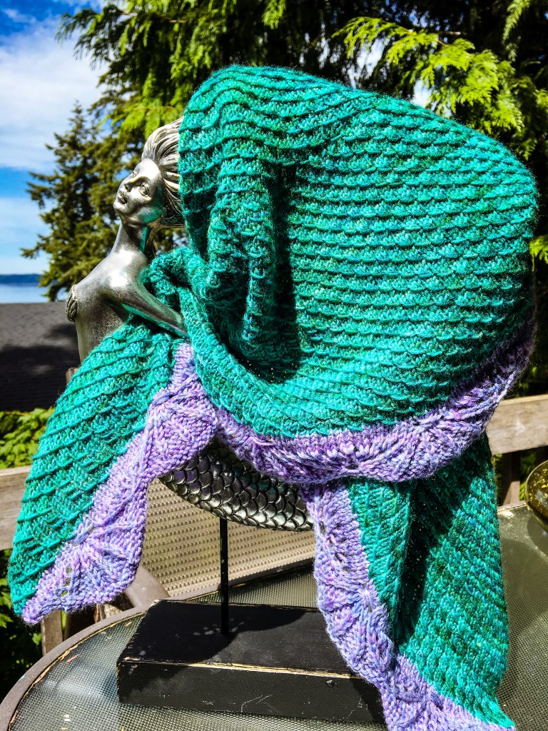 mermaid shawl display