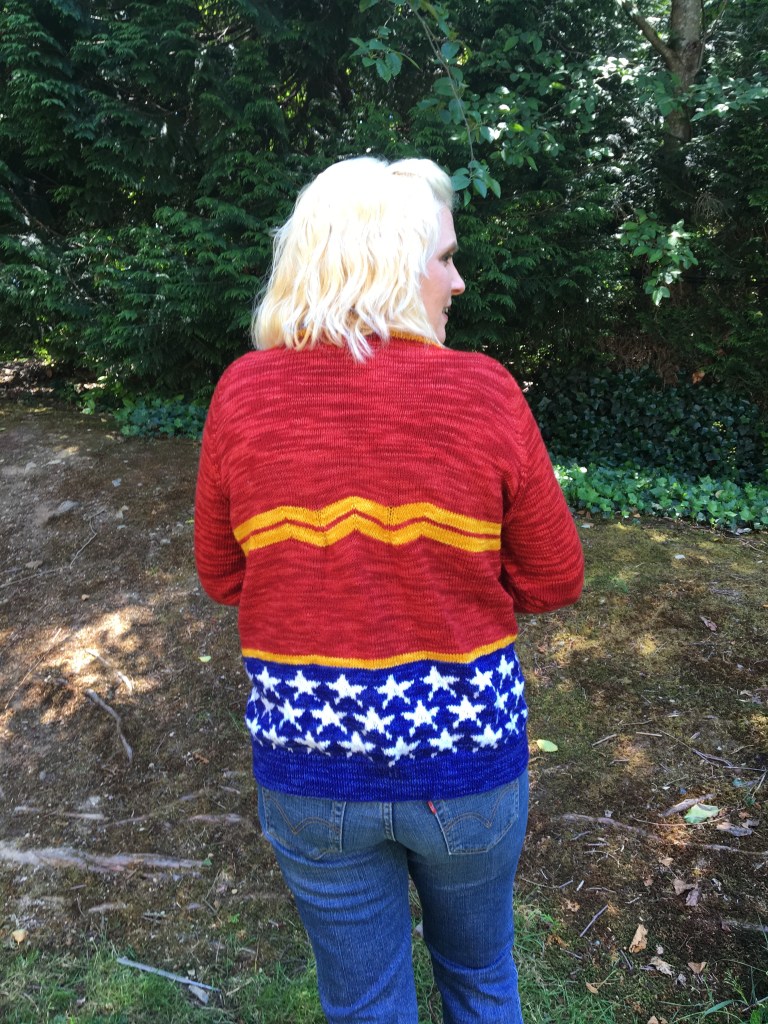 wonder woman cardigan back