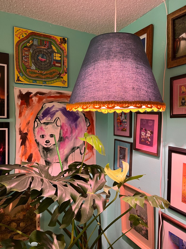 trimmed lampshade