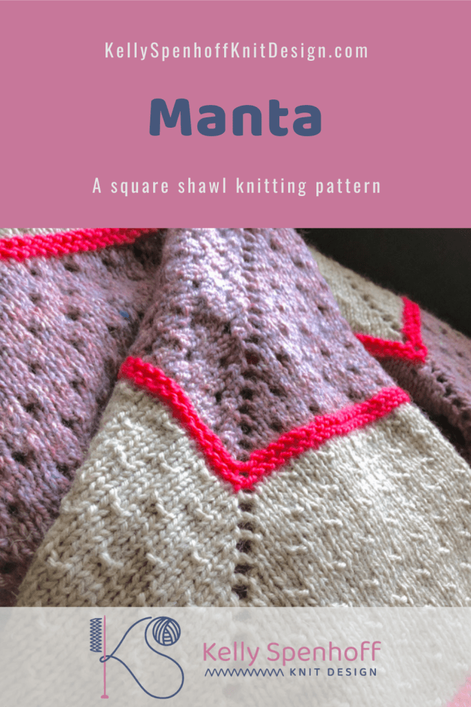 Square shawl draped over chair