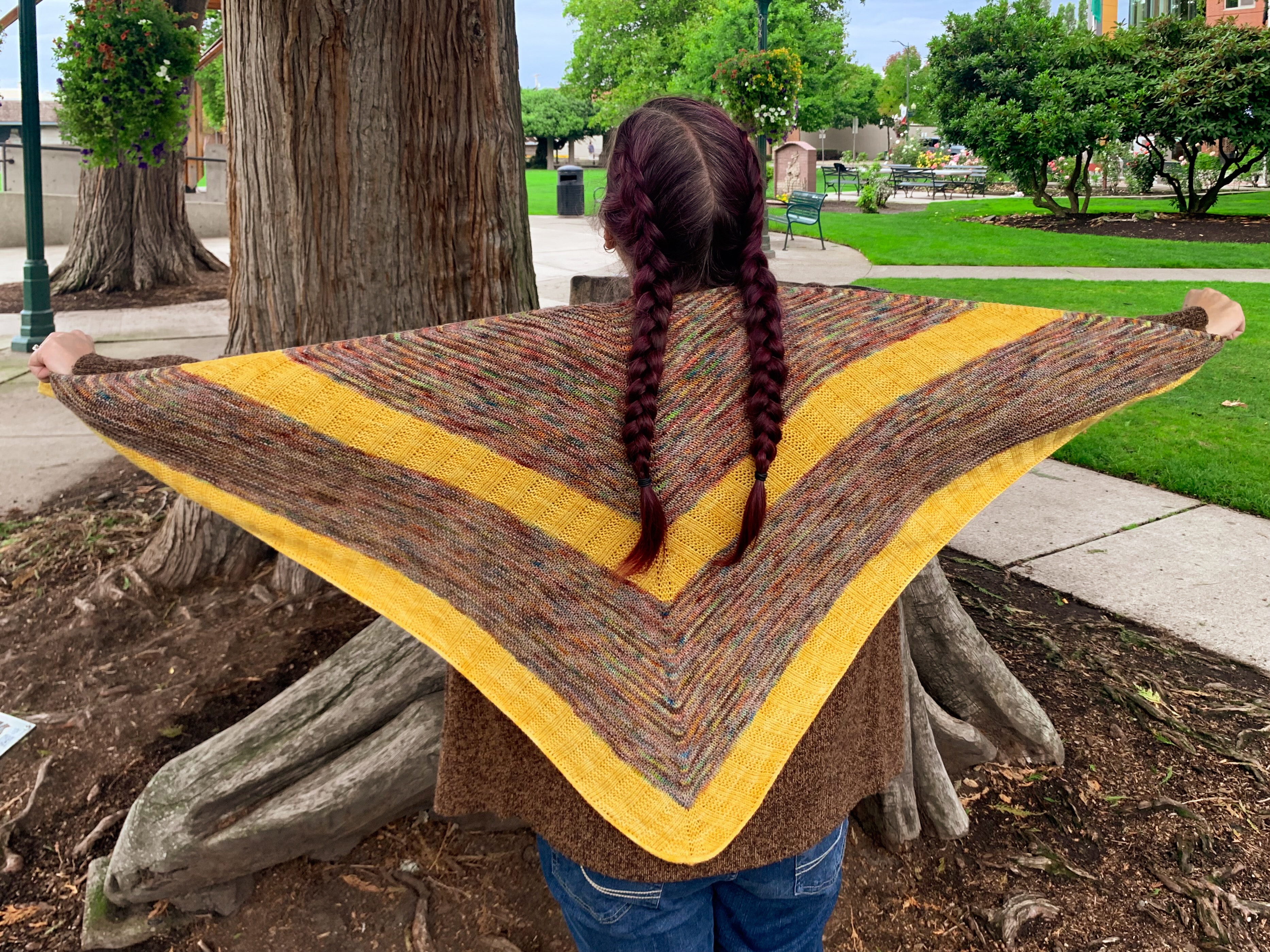 Everyday shawl outstretched