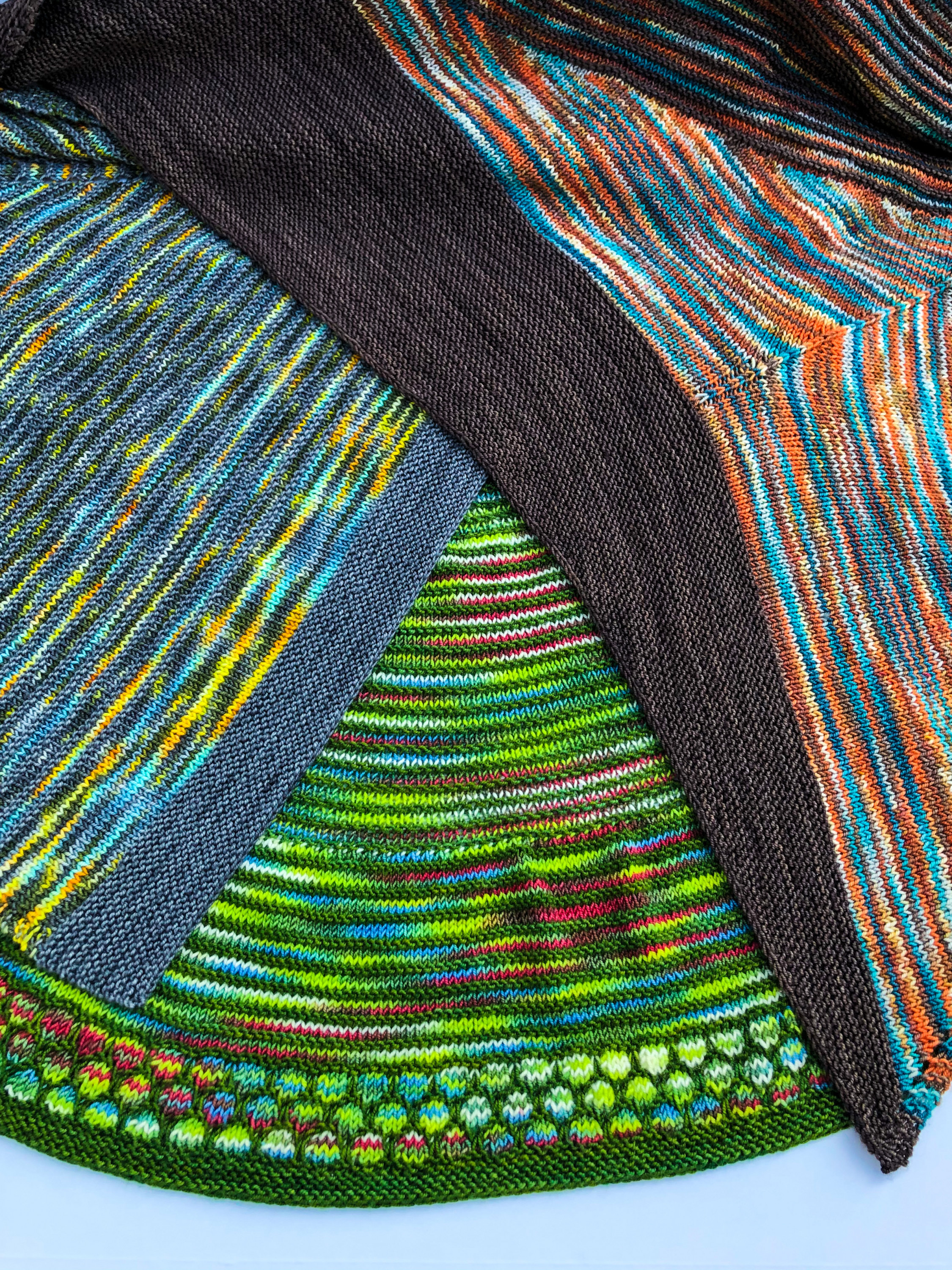Everywhen, Everyone, and Everywear shawls