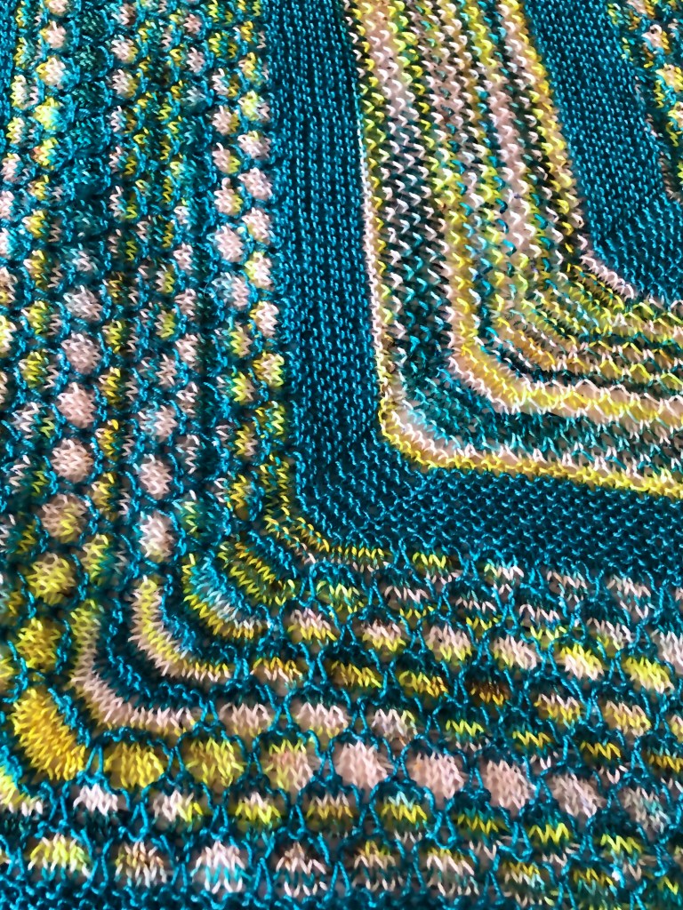 shawl drying after moon water soak