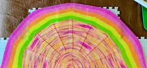 Good Day shawl laid flat