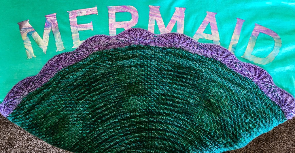 mermaid shawl spread out